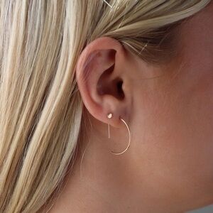 Token Jewelry Gold Hoop Earrings
